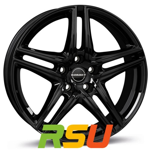 Borbet black glossy 5x17 - borbet, 7.5x17"